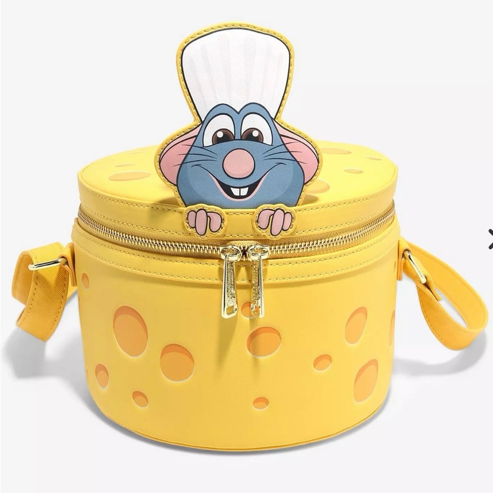 Loungefly Disney Ratatouille Remy Cheese Wheel Strawberry Scented Crossbody Bag